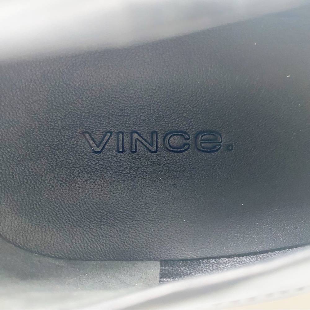 Vince Zeta Platform Shoes Leather Platform Loafers Shoes Black 10M - Picture 7 of 10